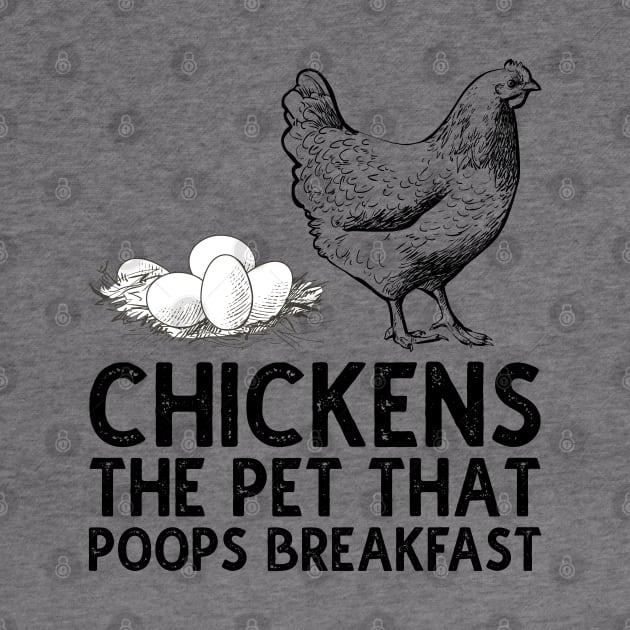 chickens the pet that poops breakfast by DragonTees